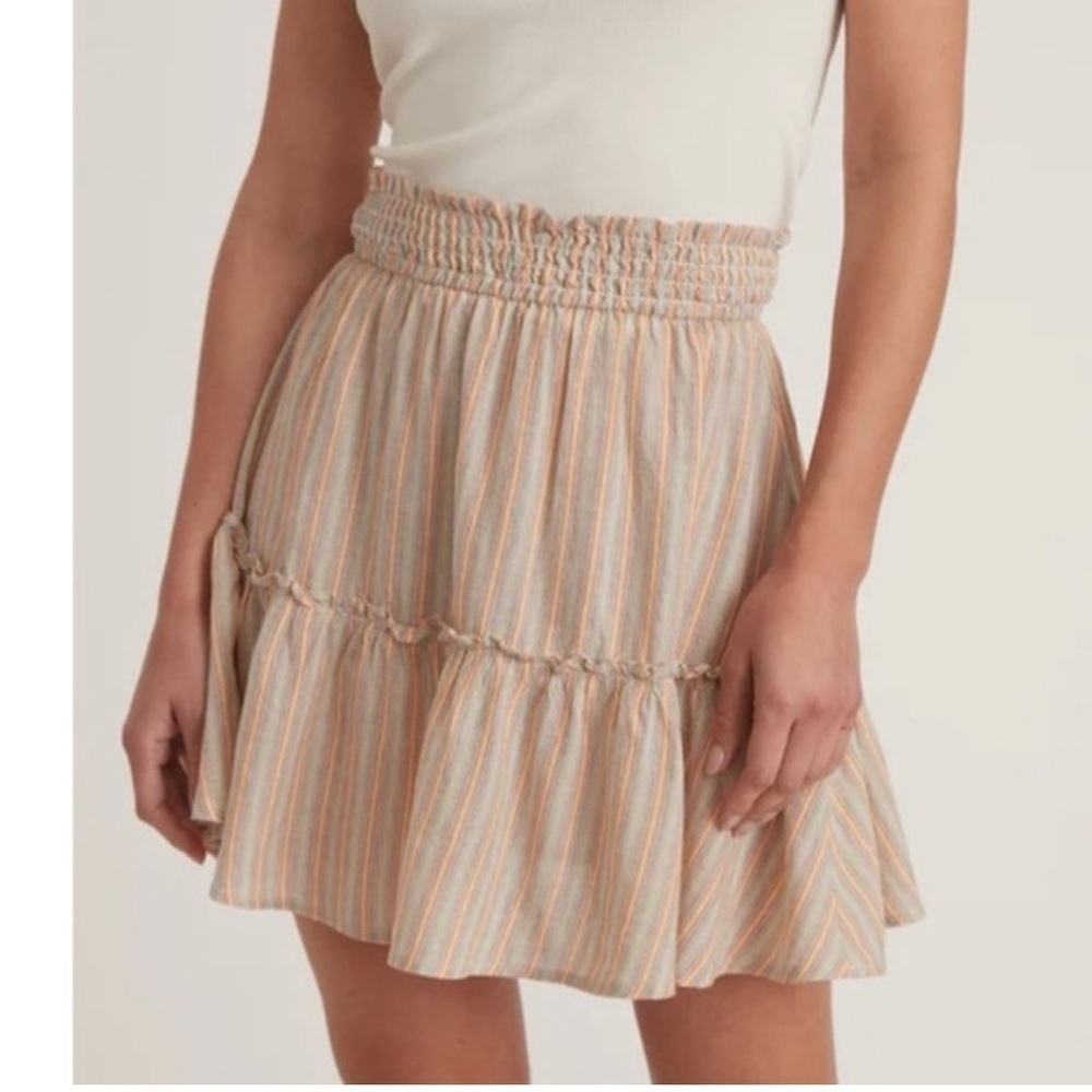 NEW Marine Layer Smocked Mini Skirt Multi Stripe
Extra Small
